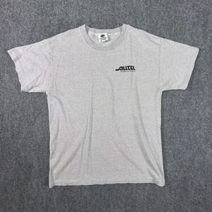 Vintage Kingstree‎ Classic Alltel Striped T-Shirt Mens Large Gray Made in USA